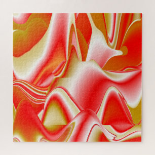 Love and Gold Abstract 3D Rainbowart Jigsaw Puzzle