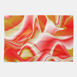 Love and Gold Abstract 3D Rainbowart Kitchen Towel
