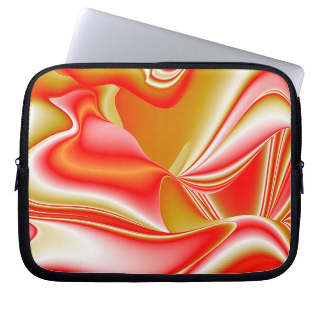 Love and Gold Abstract 3D Rainbowart Laptop Sleeve (Front)