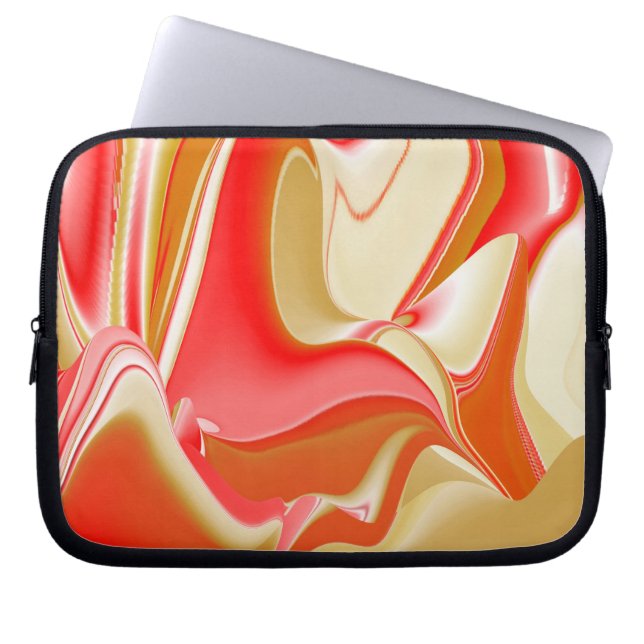 Love and Gold Abstract 3D Rainbowart Laptop Sleeve (Front)