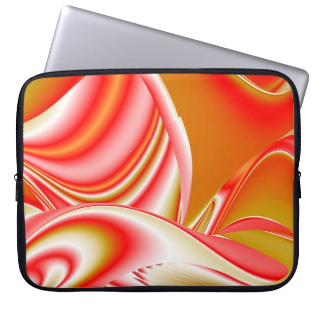 Love and Gold Abstract 3D Rainbowart Laptop Sleeve (Front)
