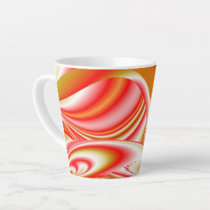 Love and Gold Abstract 3D Rainbowart Latte Mug