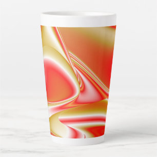 Love and Gold Abstract 3D Rainbowart Latte Mug