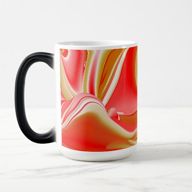 Love and Gold Abstract 3D Rainbowart Magic Mug (Left)