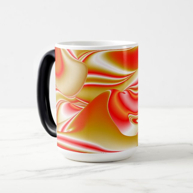 Love and Gold Abstract 3D Rainbowart Magic Mug (Front Left)