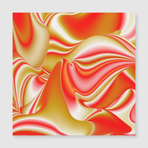 Love and Gold Abstract 3D Rainbowart Magnetic Card