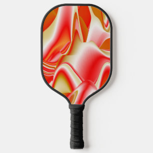 Love and Gold Abstract 3D Rainbowart Pickleball Paddle