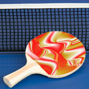 Love and Gold Abstract 3D Rainbowart Ping Pong Paddle