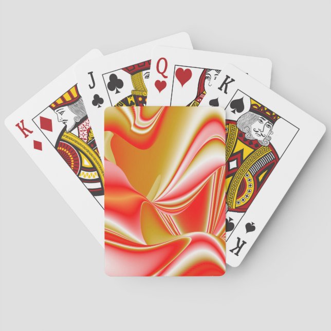 Love and Gold Abstract 3D Rainbowart Playing Cards (Back)