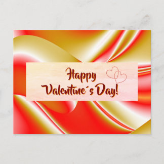 Love and Gold Abstract 3D Rainbowart Postcard