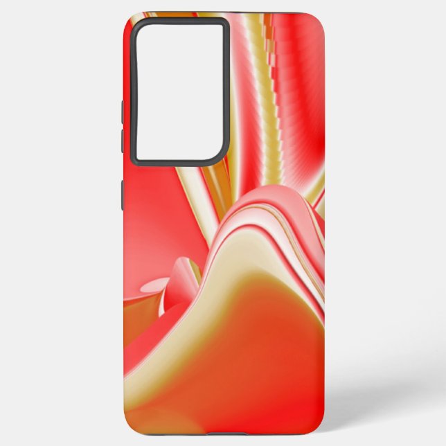 Love and Gold Abstract 3D Rainbowart Samsung Galaxy S21 Ultra Case (Back)