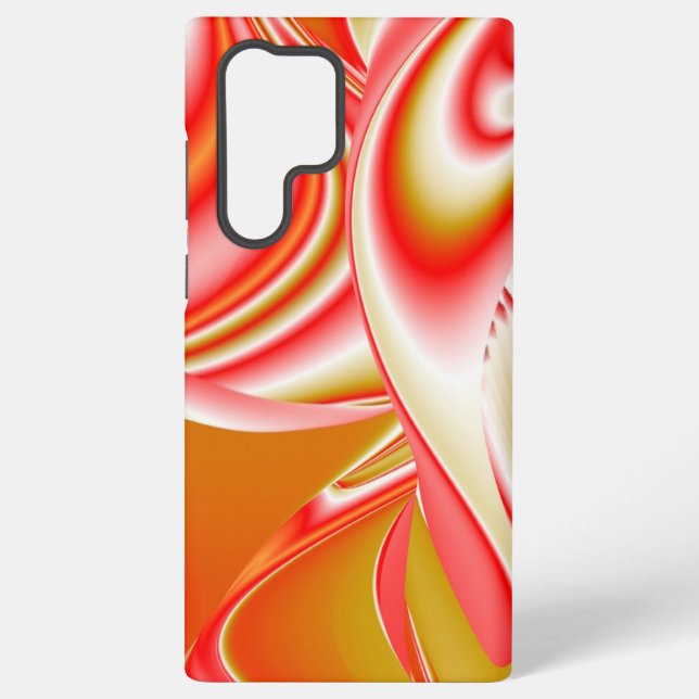 Love and Gold Abstract 3D Rainbowart Samsung Galaxy S22 Ultra Case (Back)