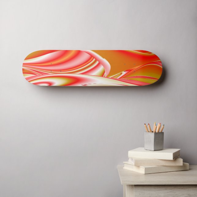 Love and Gold Abstract 3D Rainbowart Skateboard (Wall Art (Horz))