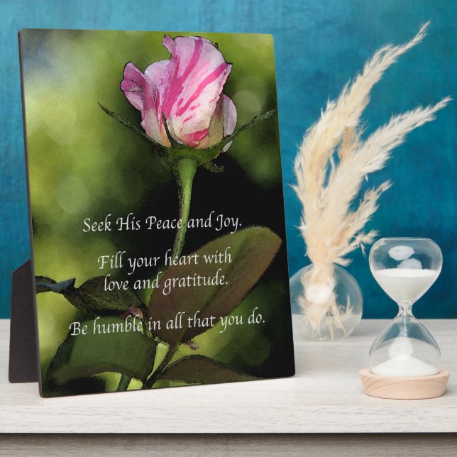 Love And Gratitude Print on Easel Plaque (Side)