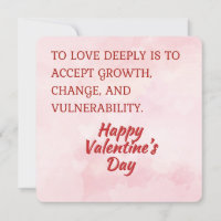 Love and Growth Quote Happy Valentine's Day card