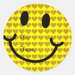 Love and Happiness_ Classic Round Sticker