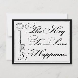 Love and Happiness Key Advice Wedding Couple