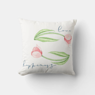 Love and Happiness Throw Pillow