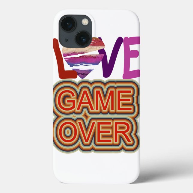 Love and Heart Game Over Case-Mate iPhone Case (Back)