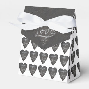 Love and Heart in Chalk Chalkboard Favor Box