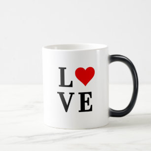 LOVE and Heart Minimalist Elegant Magic Mug