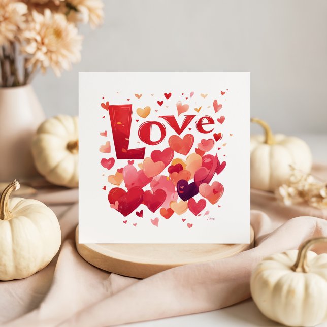 Love and Hearts Carte Saint Valentin (Créateur téléchargé)