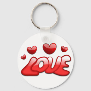 Love and Hearts Keychain