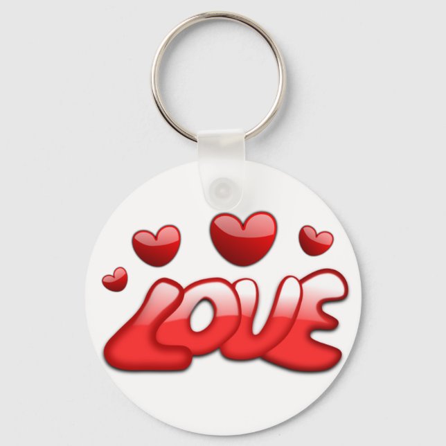 Love and Hearts Keychain (Front)
