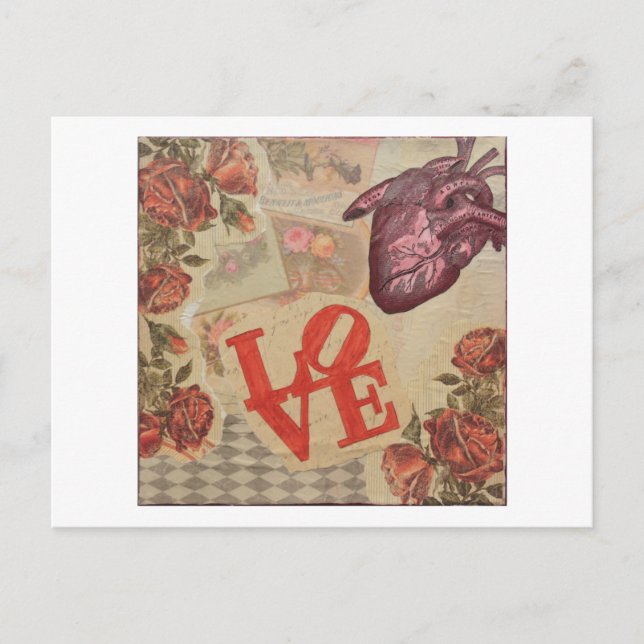 Love and Hearts Postcard (Front)