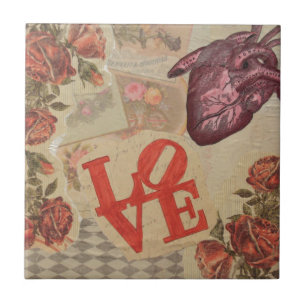 Love and Hearts Tile