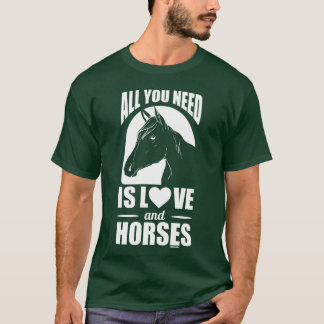 Love and horses girl children gift gift T-Shirt