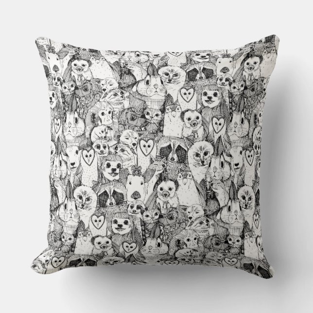 love and hugs throw pillow (Front)
