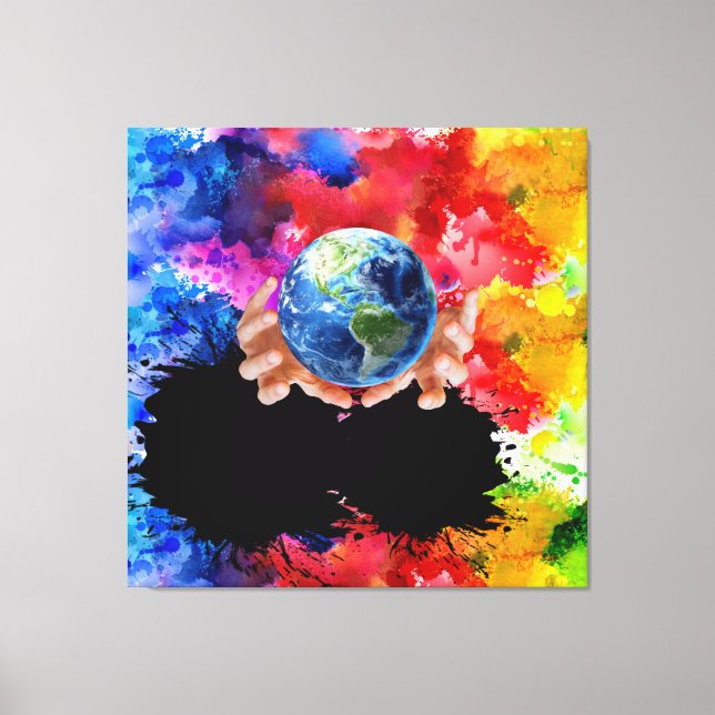 Love and humanity will not perish modern art 3. canvas print (Front)