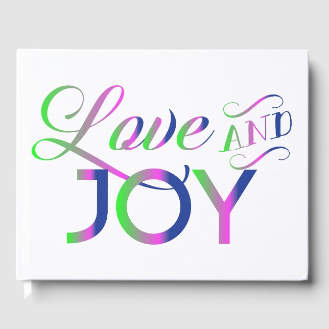 Love And Joy Colourful Guest Book (Front)