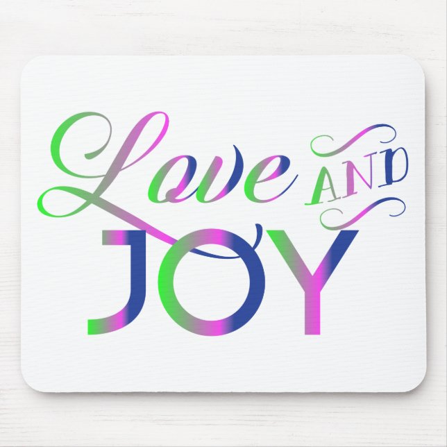 Love And Joy Colourful Mouse Pad (Front)