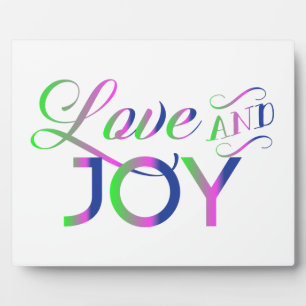 Love And Joy Colourful Plaque