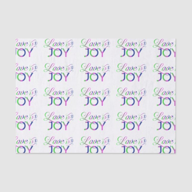 Love And Joy Colourful Tissue Paper (Front)