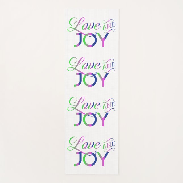 Love And Joy Colourful Yoga Mat (Front)