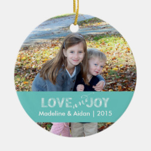 Love and Joy Personalized Photo Ornament