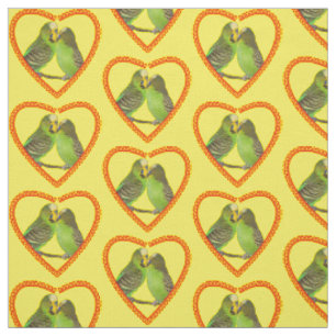 Love and Kisses Fabric (Yellow)