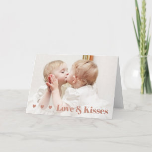 Love and Kisses Valentine's Day Photo Card