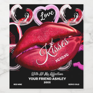 Love and Kisses Wine Label