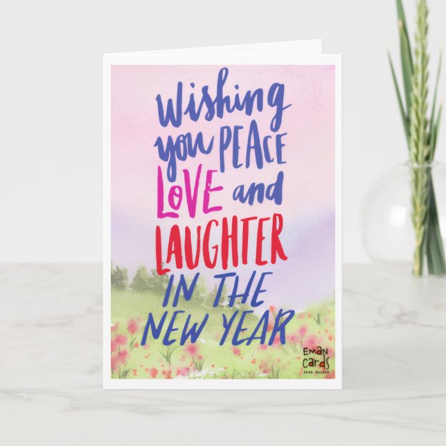 Love and Laughter Happy New Year Card (Front)