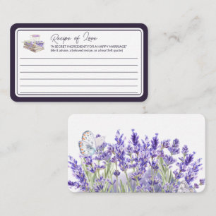 Love and Lavender   Recipe of Love Message Enclosure Card