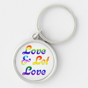 LOVE AND LET LOVE KEYCHAIN