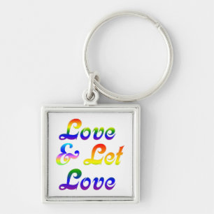 LOVE AND LET LOVE KEYCHAIN