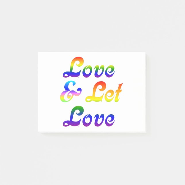 LOVE AND LET LOVE POST-IT NOTES (Front)