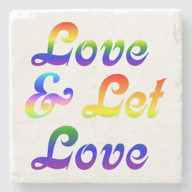 LOVE AND LET LOVE STONE COASTER (Front)
