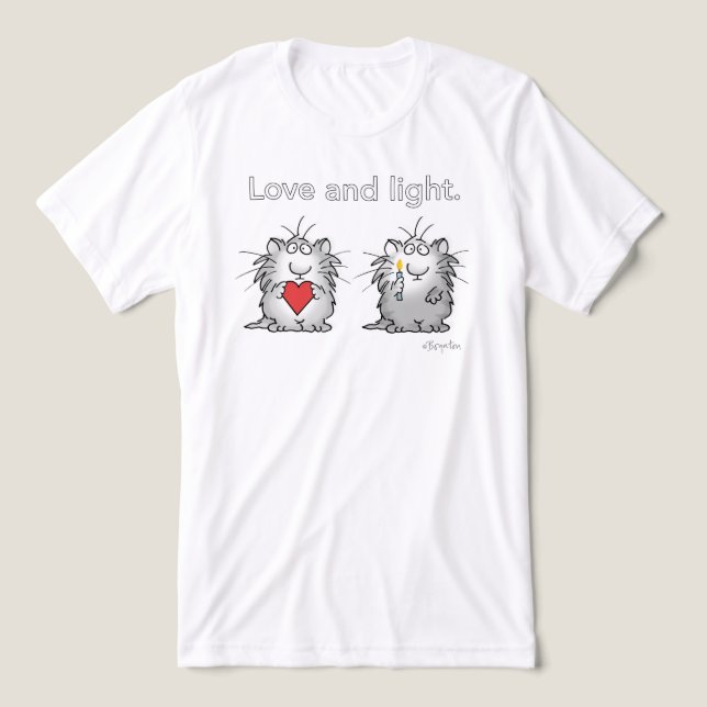 LOVE AND LIGHT by Sandra Boynton Tri-Blend Shirt (Design Front)