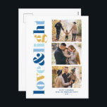"Love and Light" Gallery of 3 Photos Hanukkah Holiday Postcard<br><div class="desc">These beautiful Hanukkah greeting cards are fully customizable. Add your own photo and message for a one of a kind design.</div>